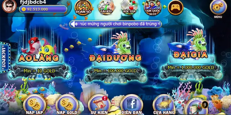 Các chế độ chơi vô cùng đa dạng trong săn cá tiên 3D